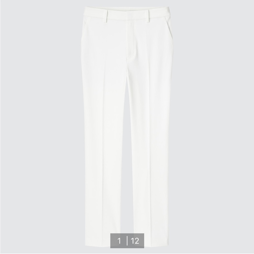 NWT Uniqlo White Smart Ankle Pants (2-Way Stretch)